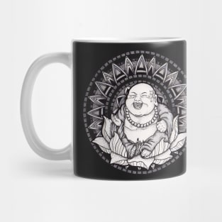 Happy Buddha Mandala - in tie dye or solids Mug